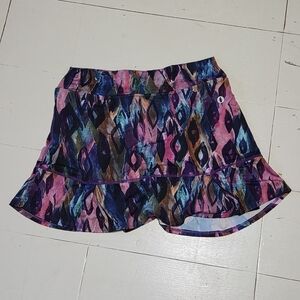 Multicolor Abstract Skort